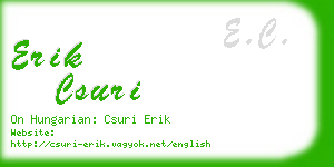 erik csuri business card